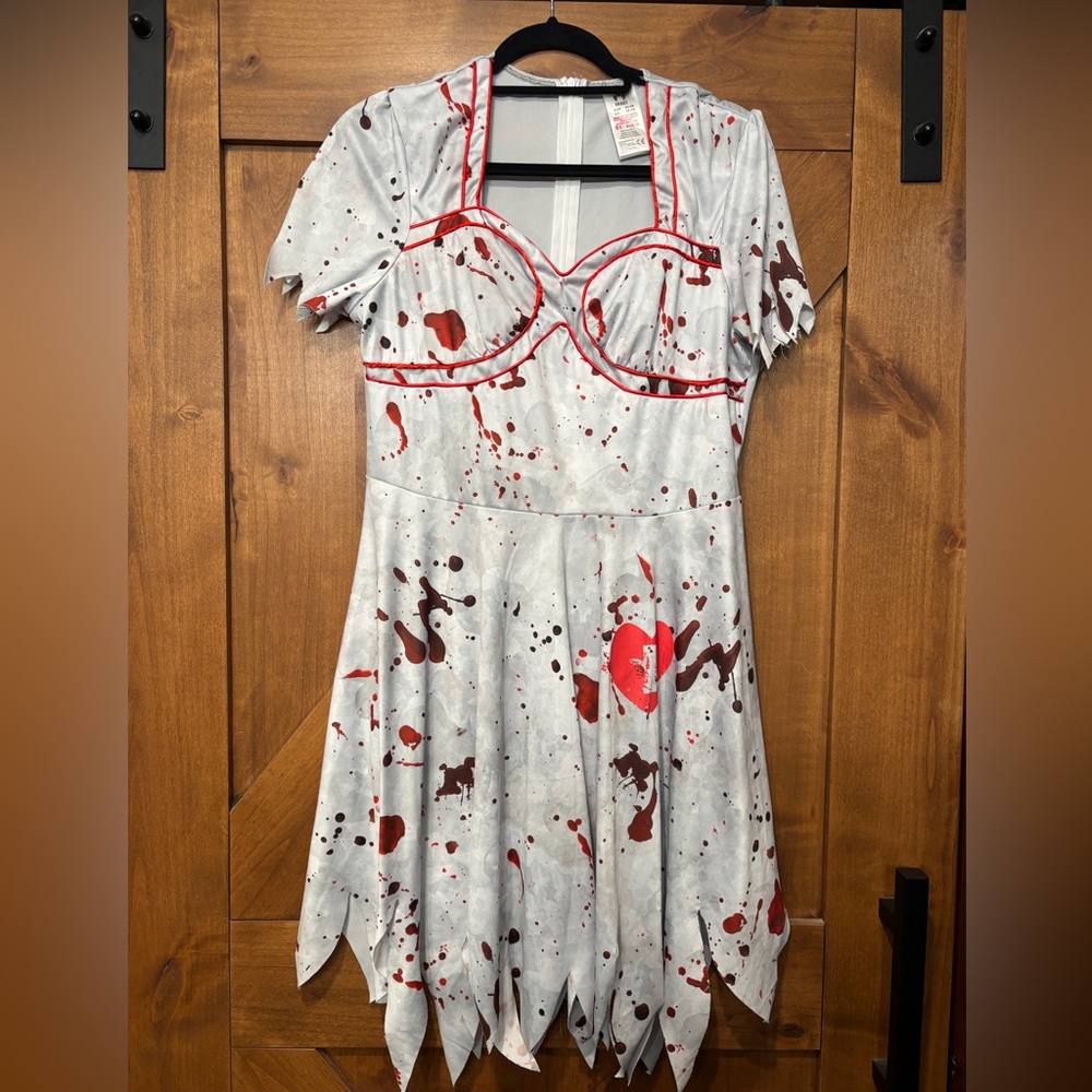 Bloody nurse costume.